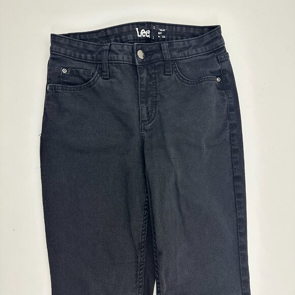 Lee Regular Fit Bootcut Leg Mid Rise Women's size 4 Black Denim Jeans - Picture 2 of 4